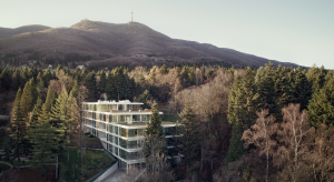 Exterior view of the luxury flat house on Panoramen Pat, Sofia, showcasing modern architectural design.